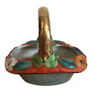 Japanese Decorative Flower Bowl For Sale