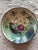Metal Vintage Hand-Painted Porcelain Floral Chinese Tobacco Leaf Brass Encased Low Bowl For Sale - Image 7 of 8