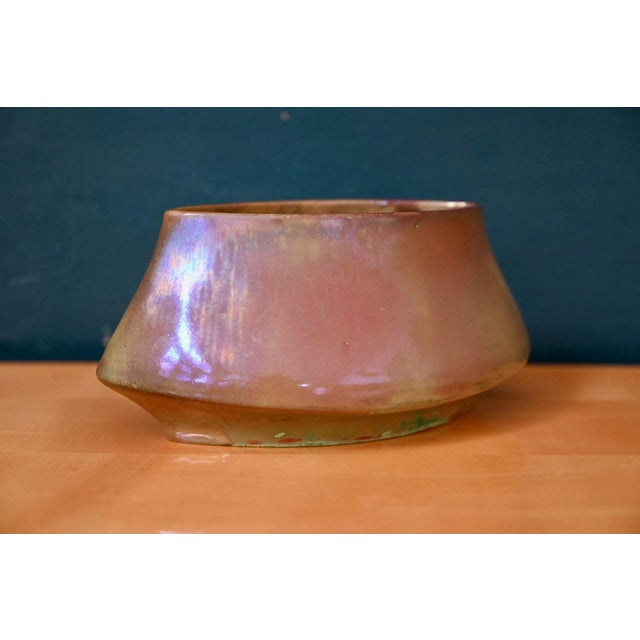 Vintage Rambervillers Stoneware Planter with Glossy Glazes, 1940s For Sale - Image 4 of 10
