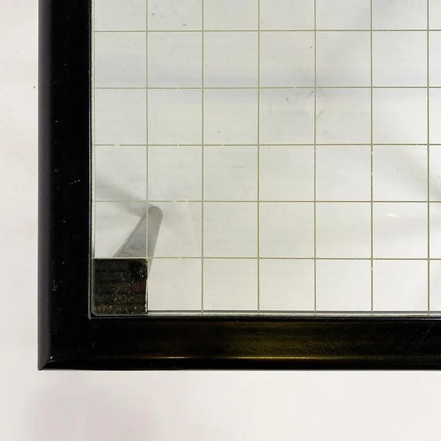 Metal Modern Italian Square Table in Black Metal and Square Glass, 1980s For Sale - Image 7 of 13