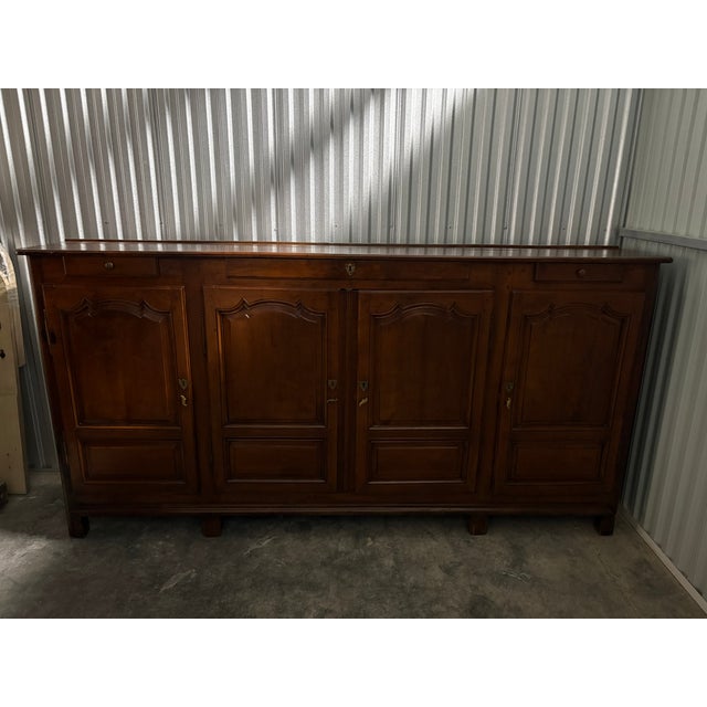 Late 18th Century Country French Oak Enfilade With Three Drawers & Three Cabinet Doors, 18th Century For Sale - Image 5 of 12
