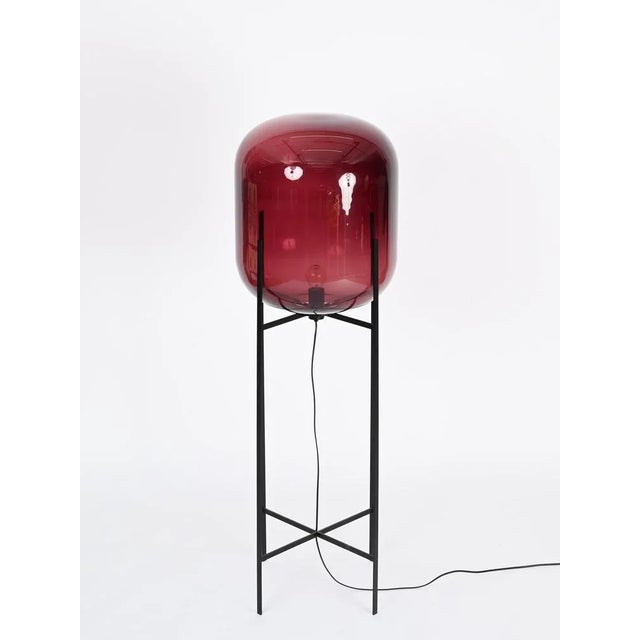 Large Purple Oda Floor Lamp in Blown Glass attributed to Sebastian Herkner For Sale - Image 14 of 17