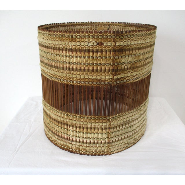Mid-Century Modern Maria Kipp Mid Century Woven Lamp Shade For Sale - Image 3 of 10