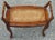 Wood Mid 20th Century Refinished French Provincial Louis XV Style Walnut Bench With a Caned Seat For Sale - Image 7 of 14