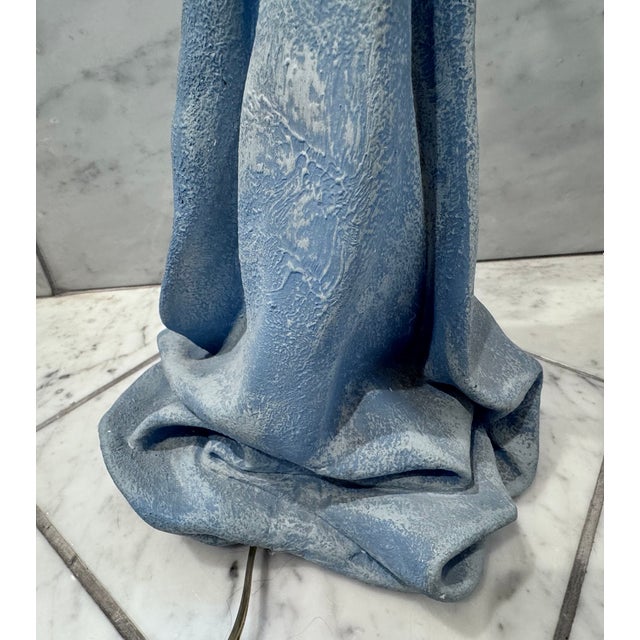 Sculpture Materials Mid 20th Century John Dickinson Attributed to Draped Plaster Table Lamp For Sale - Image 7 of 12