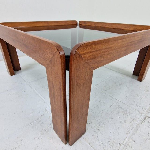 Wood Mid-Century Modern Italian Coffee Table by Afra & Tobia Scarpa for Cassina, 1960s For Sale - Image 7 of 15
