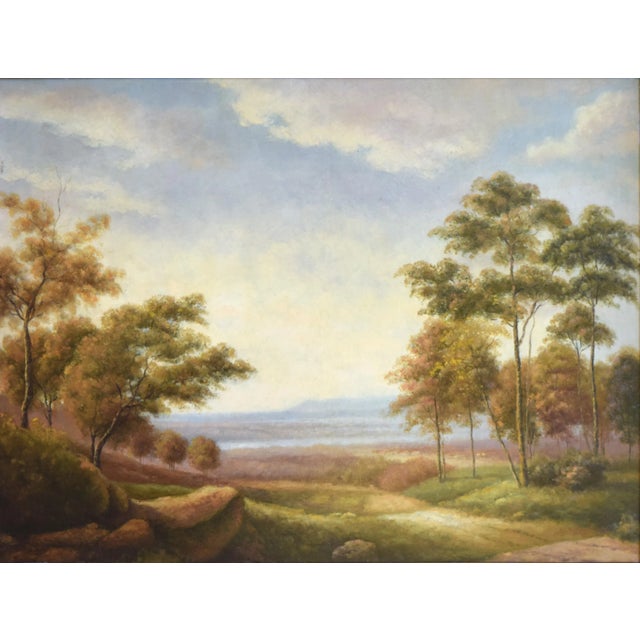 Realism Large Scale Contemporary Traditional Landscape Painting Oil on Canvas For Sale - Image 3 of 7