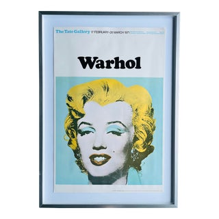 1970s Original Warhol Poster From Tate Modern Museum in London, Framed For Sale