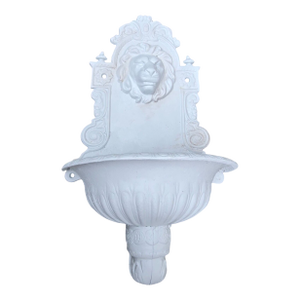 Early 20th Century Lion Head Planter Cast Aluminum Wall Mounted Planter