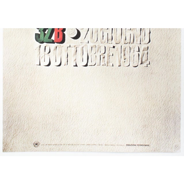 Mid-Century Modern 1994 Original Italian Poster, XXXII Biennale d'Arte Di Venezia (The 100 Best Posters Collection) For Sale - Image 3 of 4