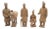 Vintage Lintong Museum Terracotta Warriors 5 Piece Boxed Replica Set 12" For Sale