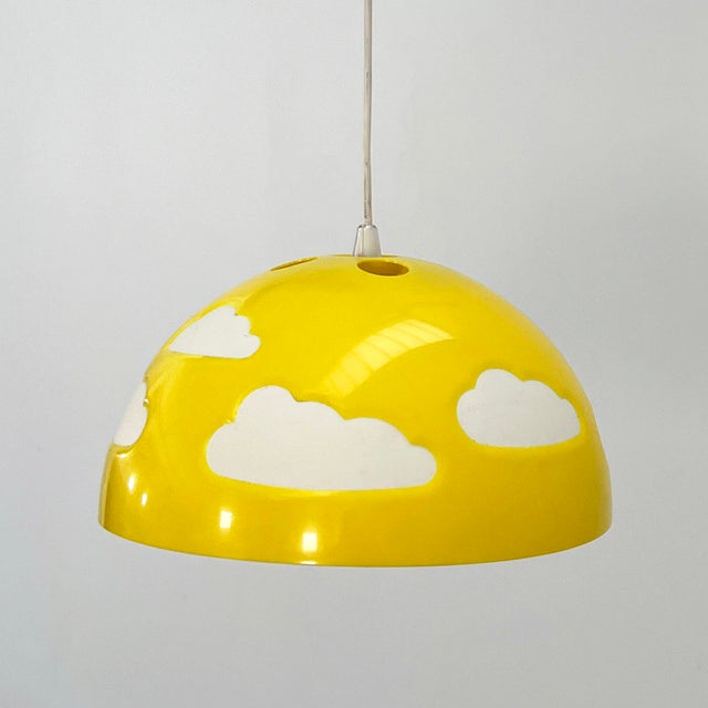 Yellow Skojig Cloud Pendant Lamp by Henrik Preutz for Ikea, 1990s, in Good conditions. Designed 1990 to 1999 This piece...