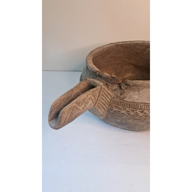 Large Hand-Carved Wood Spouted Vessel, Nuristani Kafiristan Style For Sale - Image 9 of 13