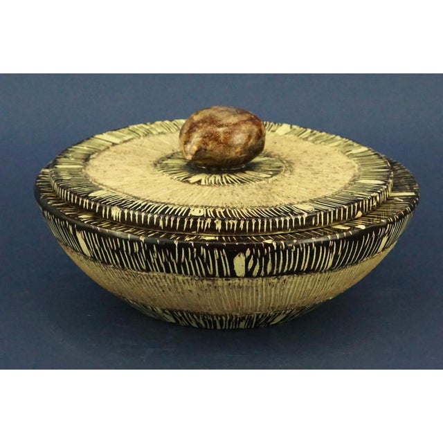 1920s Italian Futuristic Glazed Ceramic Bon Bon Holder by Nicolaj Diulgheroff for MGA of Albisola, 1920s For Sale - Image 5 of 18