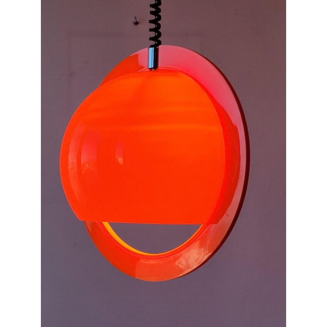 Orange Pendant Lamp from Guzzini, 1970s For Sale - Image 8 of 14