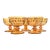 Amber Honeycomb Champagne Coupes- Set of Eight For Sale