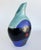 Large Substantial Modernist Studio Pottery Vase with Spout, Seafoam, Blue, Black. Offered for sale is a large and heavy...