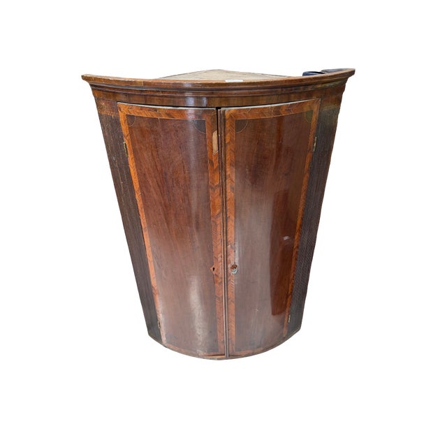 Wood Antique Mahogany Corner Cupboard For Sale - Image 7 of 7