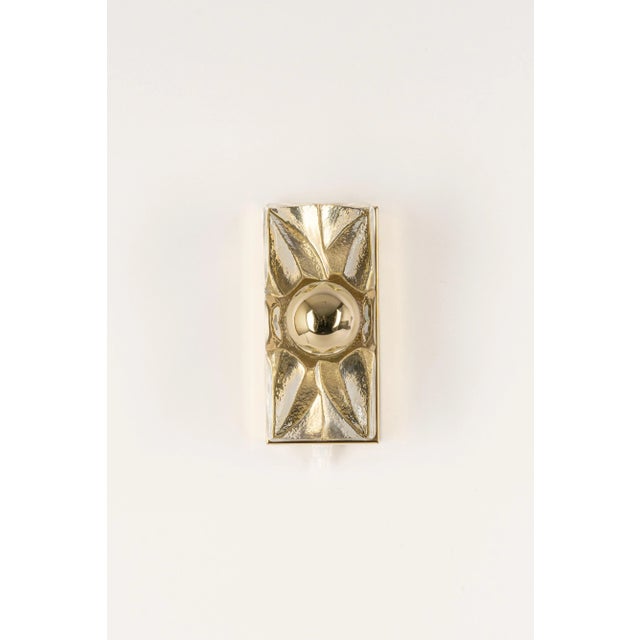 Glass Wall Light attributed to Sische, Germany, 1970s, Set of 2 For Sale - Image 4 of 9