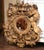 Boldly sculptural and richly detailed, this antique heraldic mirror is a striking example of Black Forest-style carving....