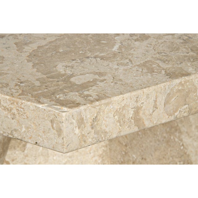 Mid-Century Modern NOIR Polyhedron Side Table, White Marble For Sale - Image 3 of 7