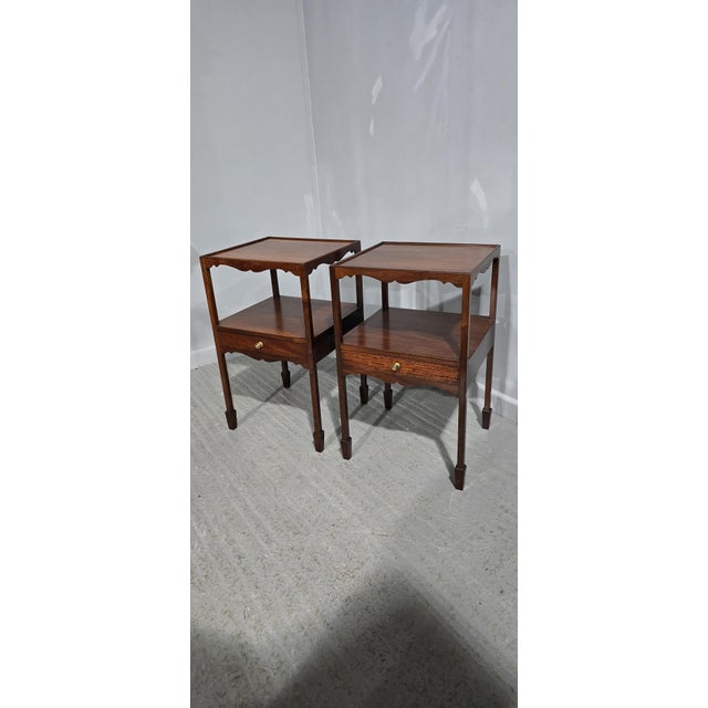 Regency Mahogany Bedside Lamp Tables, 1920s, Set of 2 For Sale - Image 6 of 10