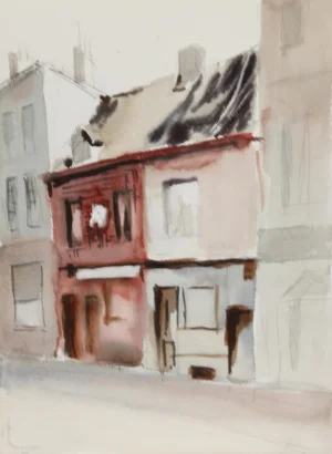 Eve Nethercott, Maine Street (35), Watercolor