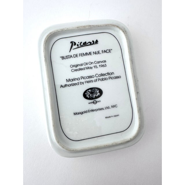 Vintage Picasso Catch All Ring Dish “Buste De Femme Nue Face” Pablo Picasso Decor For Sale In Portland, ME - Image 6 of 6