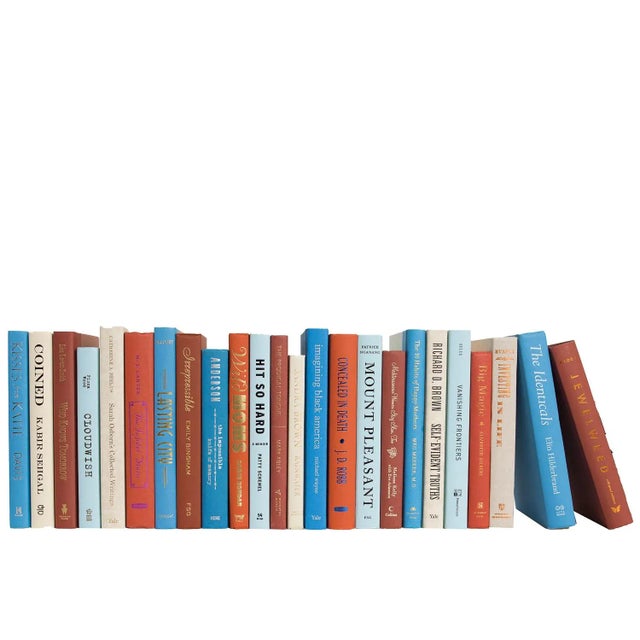 Rustic Decorative Books - Rustic Ocean Books - Blue Books By The Foot For Sale - Image 3 of 3