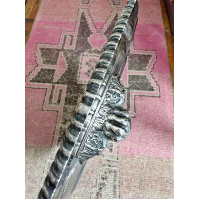 Victorian Antique Silver Plated Tiffany & Co Salver For Sale - Image 3 of 8