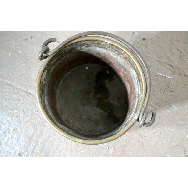 Early 19th century brass cooking pot This is a lovely looking 19th century cooking Pot, it has been used as a log bucket...