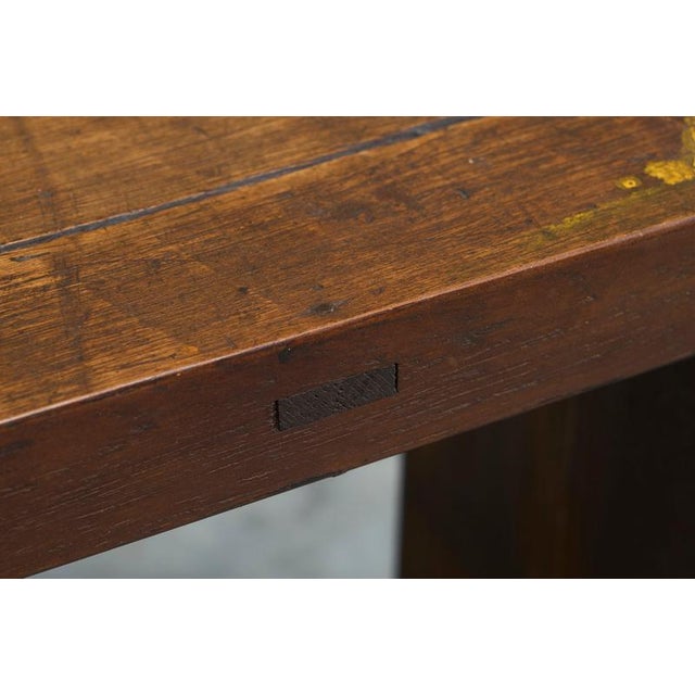 Architectural Bench in Oak with Patina, 1950s For Sale - Image 13 of 14