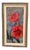 Bertil Wahlberg, Red Flowers, 1950s, Oil on Canvas, Framed For Sale