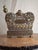 Metal Rare 19thC Polish Brass Hanukkah Menorah Oil Lamp Crown Lions Judaica For Sale - Image 7 of 12