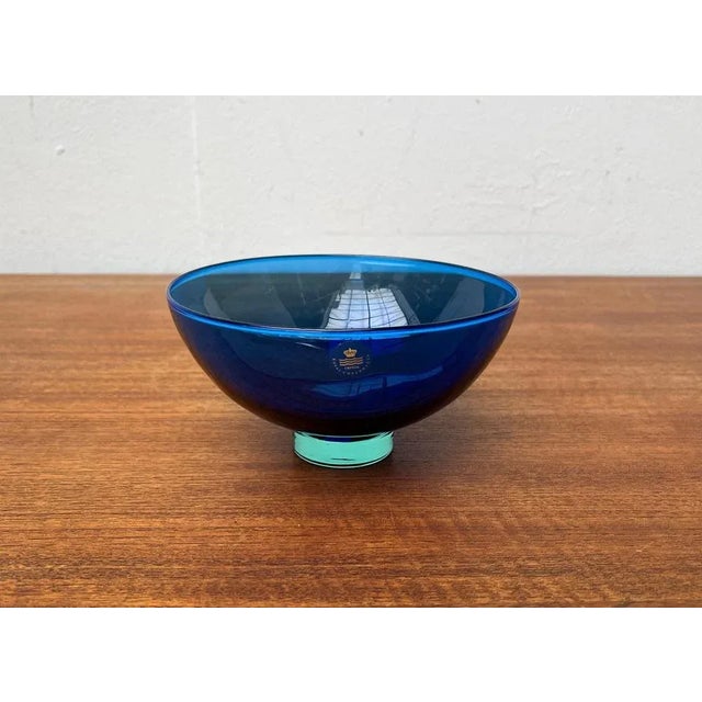 Postmodern Danish Crystal Glass Bowl by Anja Kjaer for Royal Copenhagen For Sale - Image 9 of 11