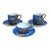 Moriage Dragonware Porcelain Japanese Cups & Saucers Set of 3 For Sale