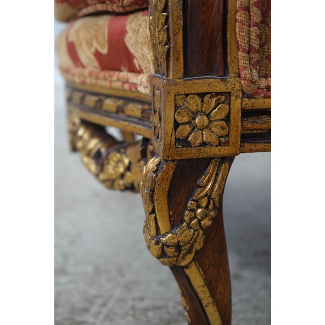 Pair of Louis XV Style Carved Bergere Wing Chairs For Sale - Image 15 of 18