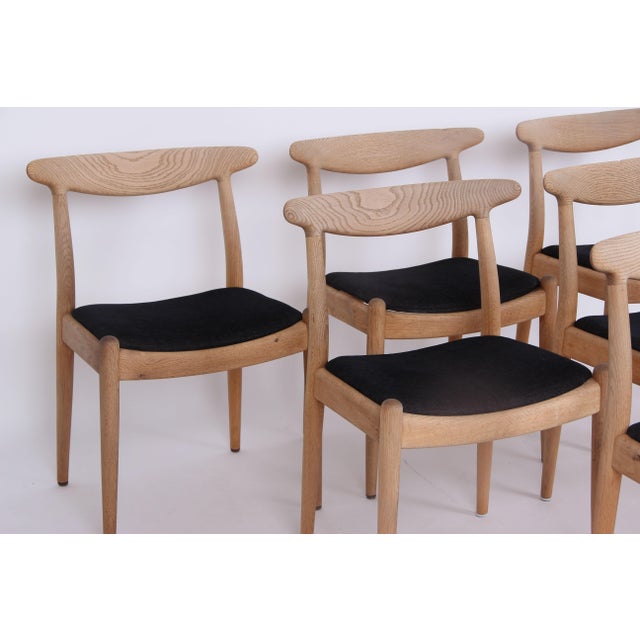 1960s Oak W1 Dining Chairs by Hans J. Wegner for C. M. Madsen, Denmark, 1950s, Set of 6 For Sale - Image 5 of 17