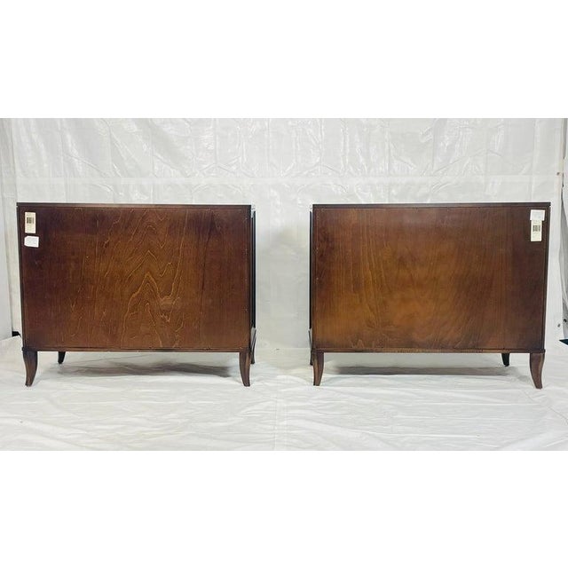 Pair of 3 Drawer Bachelor Chests With Brass Hardware by Century Furniture For Sale - Image 15 of 18