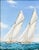 Nautical Original Nautical Sailboat Oil Painting in Custom Gold Frame, 14 X 16 by Matt Thomas For Sale - Image 3 of 4