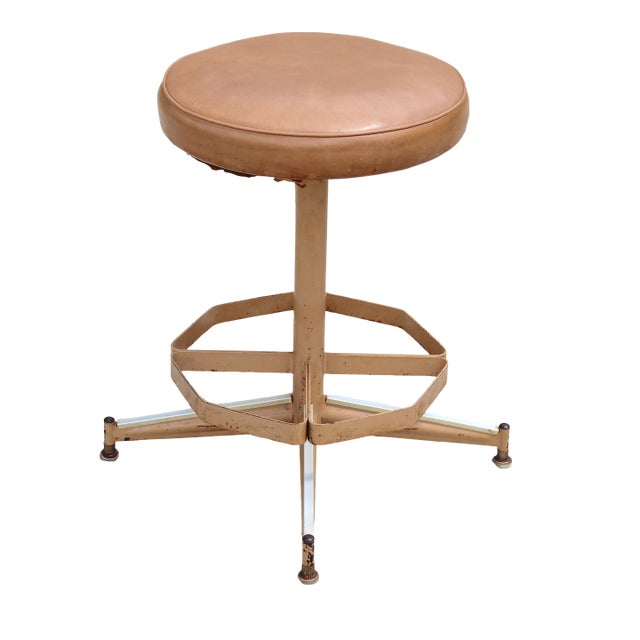 Vintage Swivel Stool, Industrial Medical / Drafting Classic (C. 1970s) For Sale