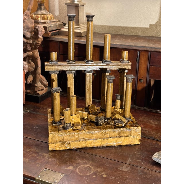 Grand Tour Architectural Capriccio of Classical Ruins Executed in the Italian Neoclassical Manner For Sale - Image 4 of 17