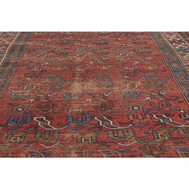 Late 19th Century Persian Kurd Rug, 04'01 X 06'10 For Sale - Image 4 of 10