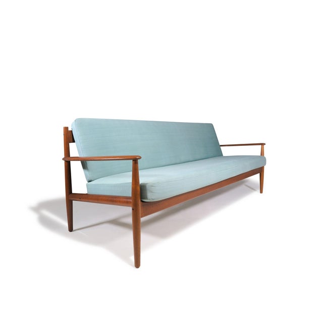 Danish Modern teak frame sofa designed by Grete Jalk for France & Sons Denmark, circa 1958 and imported by John Stuart...