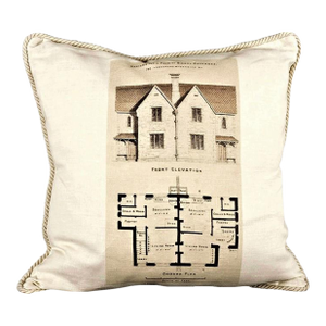 Pair of Modern Cottages Linen Pillow