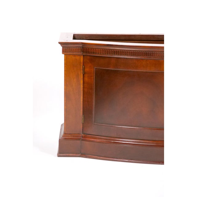 Early 20th Century Mahogany Wood Demilune Shape Historical Charleston Cabinet For Sale - Image 9 of 16