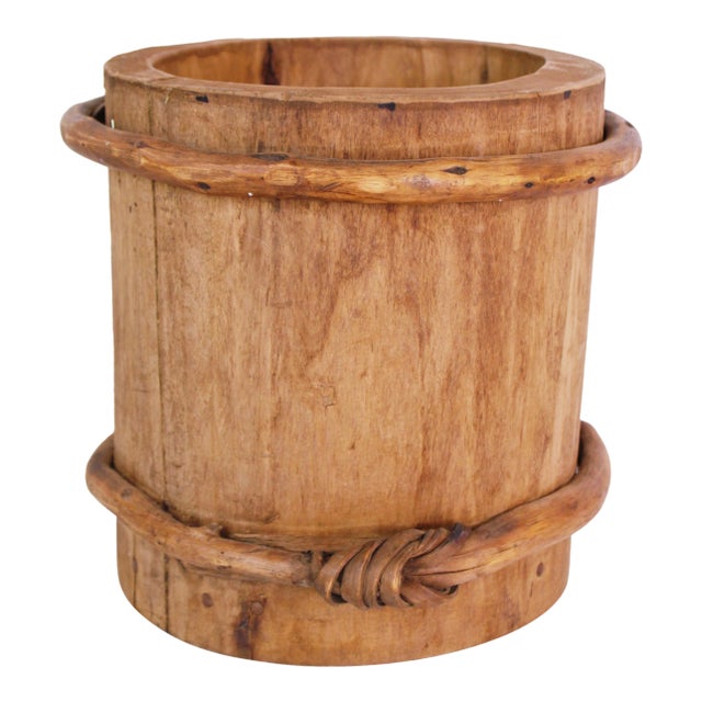 Tibetan Wood Hand-Made Barrel For Sale