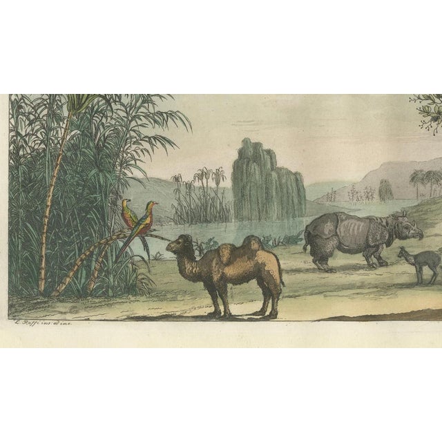Early 19th Century Chinese Landscape with Camel and Rhinoceros and Elephant, 1815, Paper For Sale - Image 5 of 10