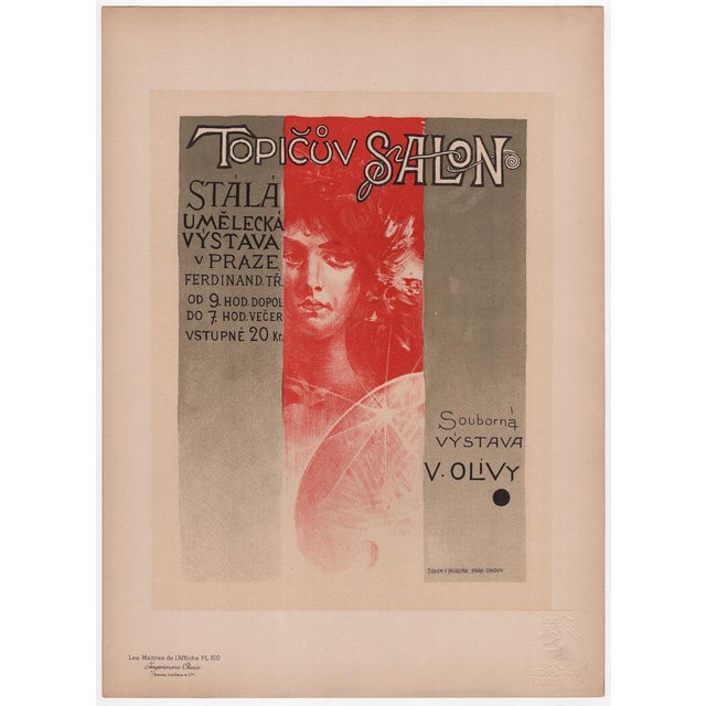 Late 19th Century Václav Oliva, Topičův Salon from Les Maîtres de L'Affiche, 1897, Original Lithograph For Sale - Image 5 of 12