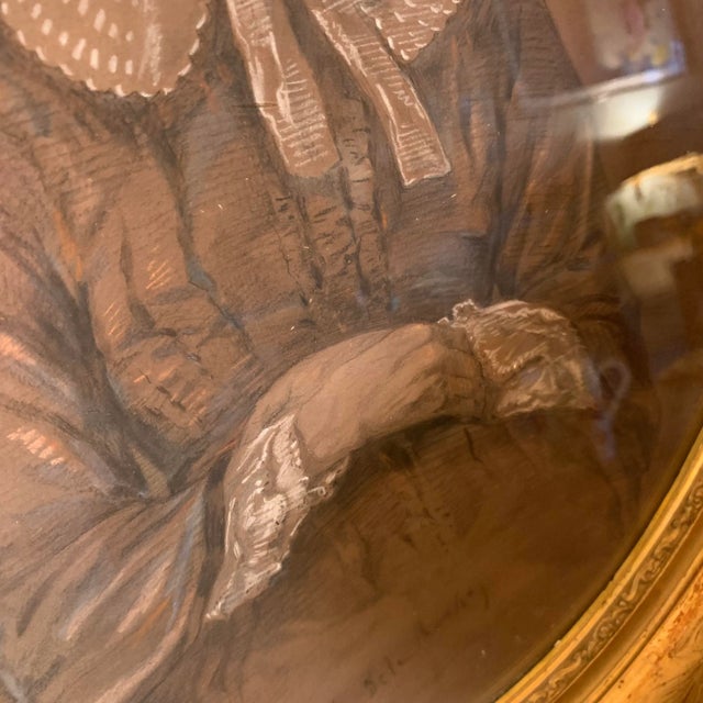 Wood Portrait of a Woman, Framed For Sale - Image 7 of 14